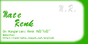 mate renk business card